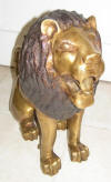 statue lion en bronze d'inde