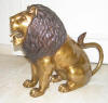 statue lion en bronze d'inde